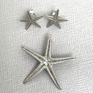 STARFISH Sterling Silver Earrings and Pendant